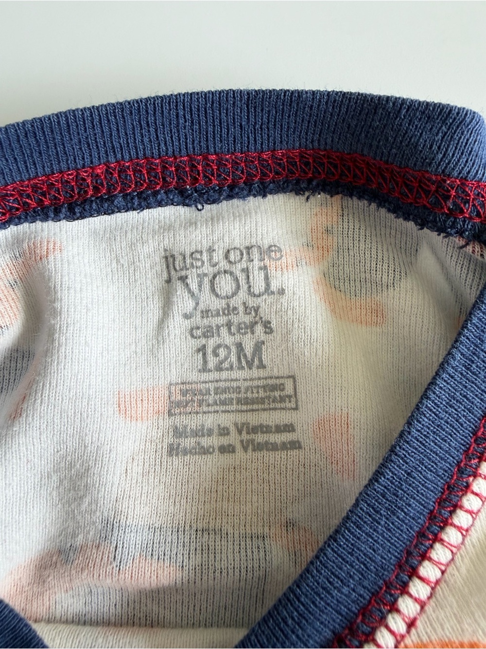 Bundle of Baby Boy Pajama Sets Size 12 Months Carter’s Football Red Blue Stripes - Picture 12 of 16